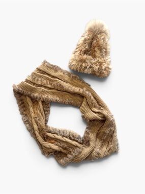 Stay Real Rabbit RUDSAK | Accessories | Rudsak Knit Beanie Hat Infinity Scarf Set Tan ...